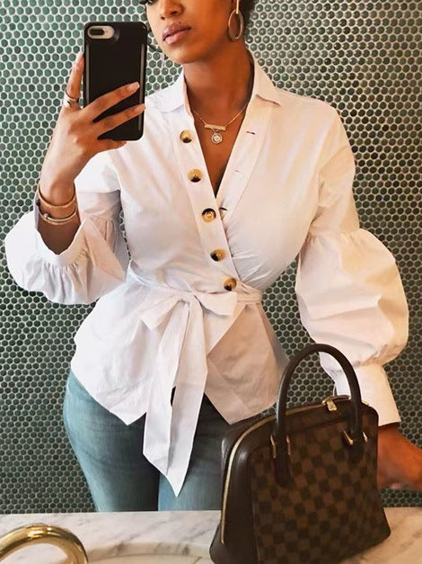 The Charlotte Wrap Blouse