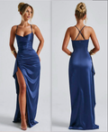 The Midnight Satin Gown
