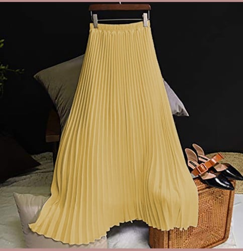 The Charlotte Pleated Midi Skirt