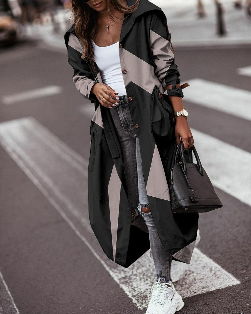 The Sienna Colorblock Trench Coat