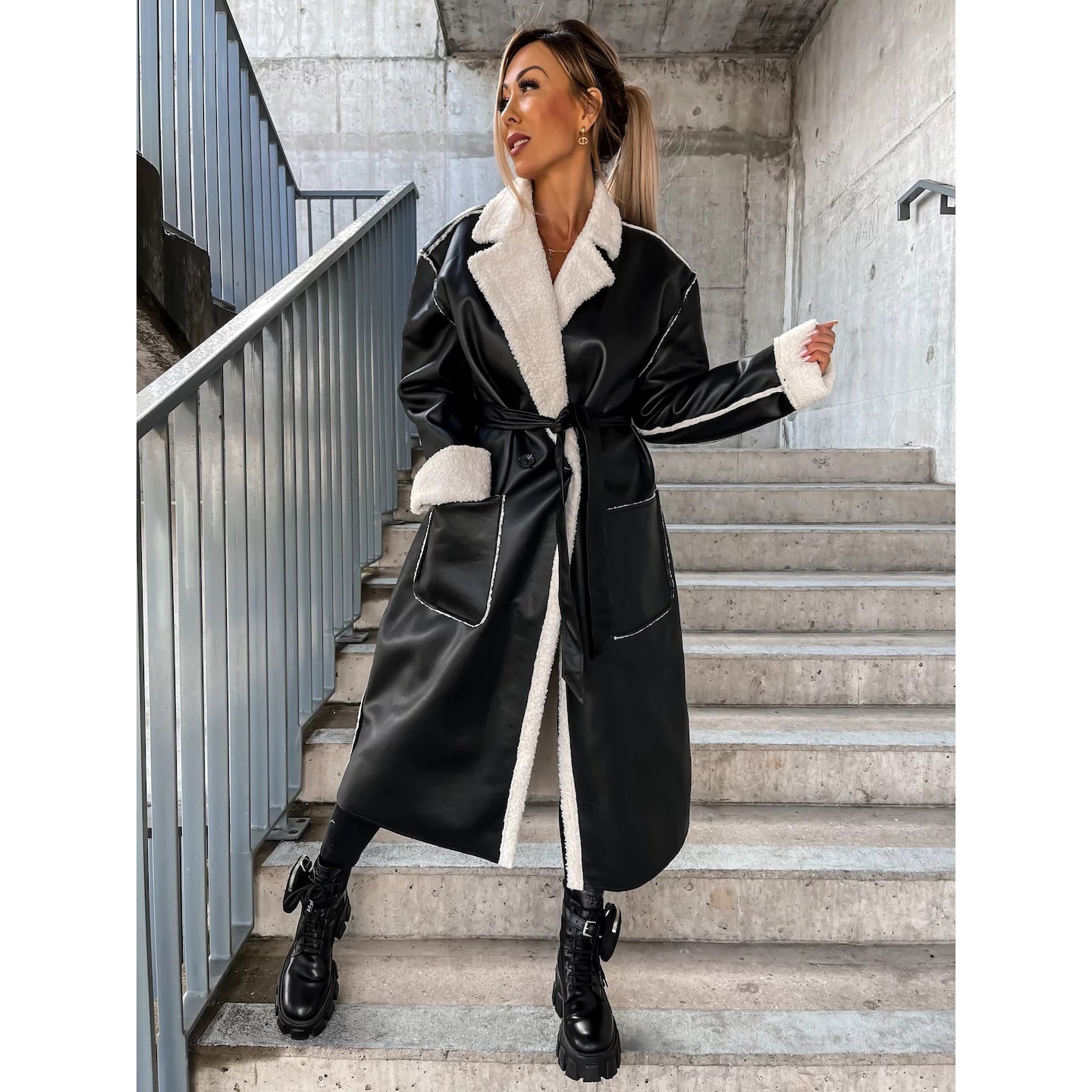 The Manhattan Leather Trench Coat