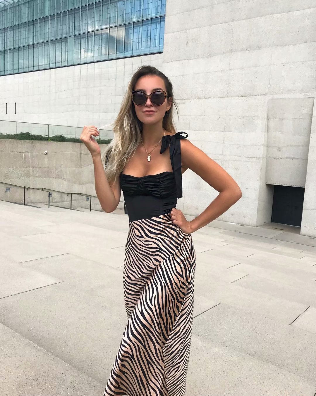The Savannah Satin Midi Skirt