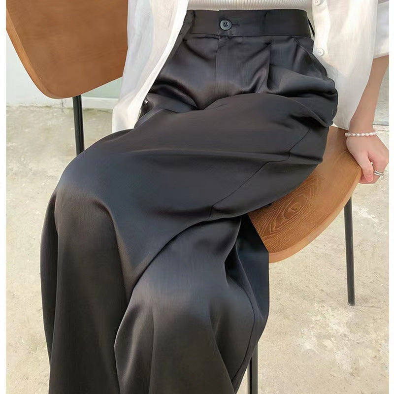 The Isabella Satin Wide-Leg Trousers