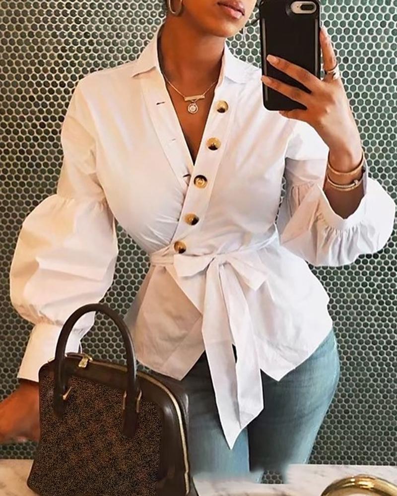 The Charlotte Wrap Blouse