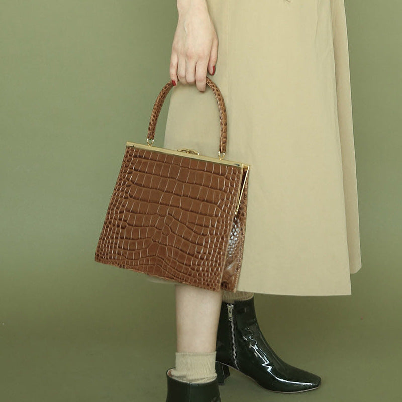 The Madison Croc Satchel