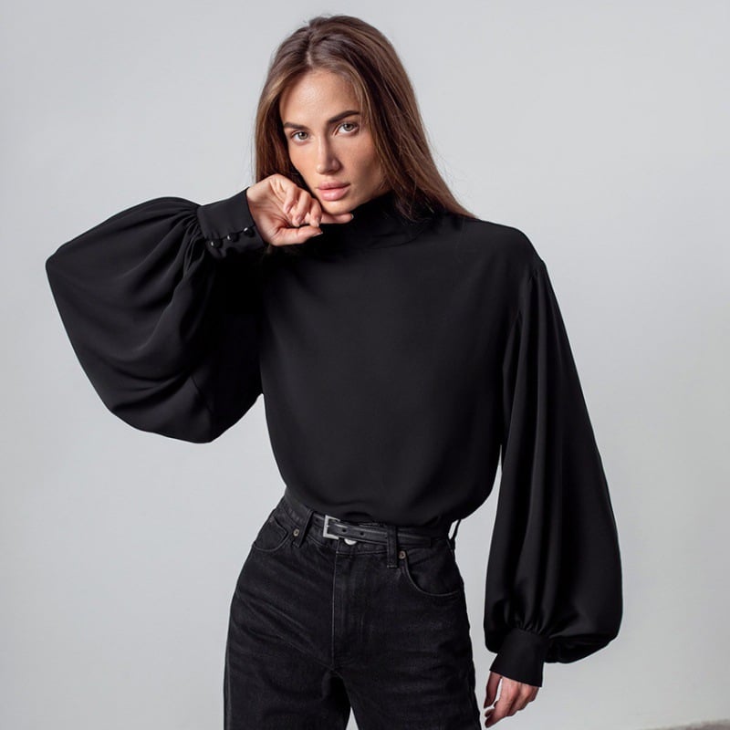 The Charlotte Lantern Sleeve Blouse