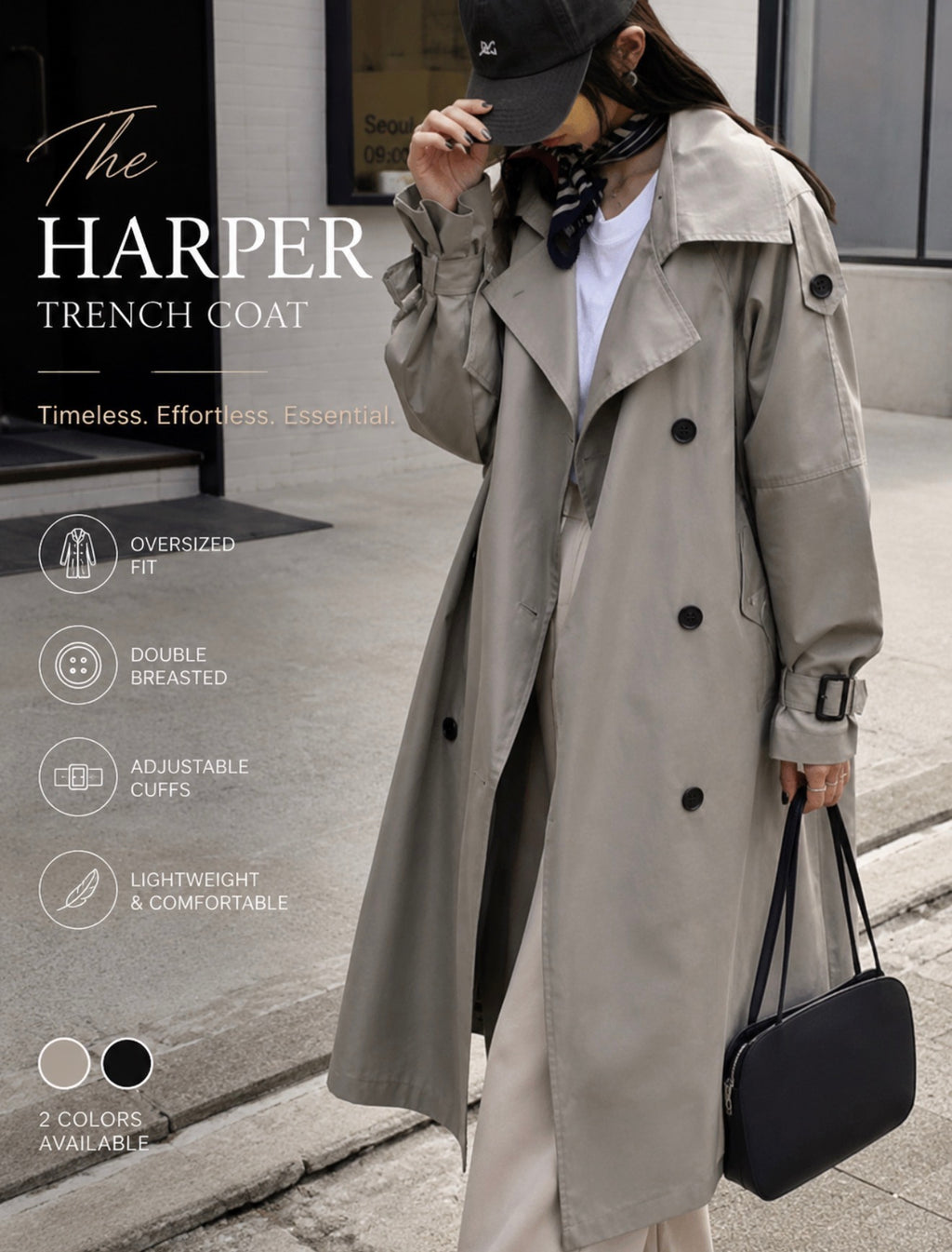 The Harper Oversized Trench Coat