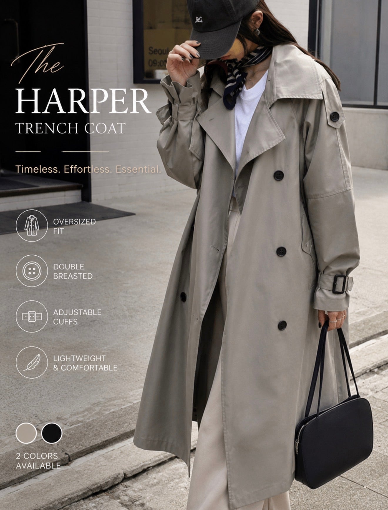 The Harper Oversized Trench Coat
