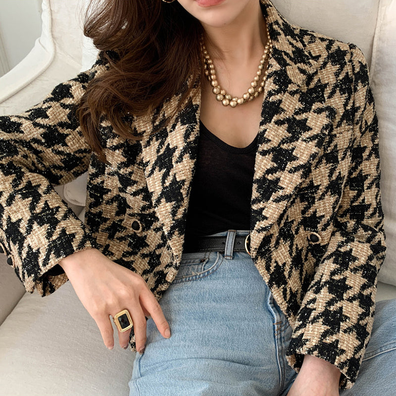The Monaco Houndstooth Blazer