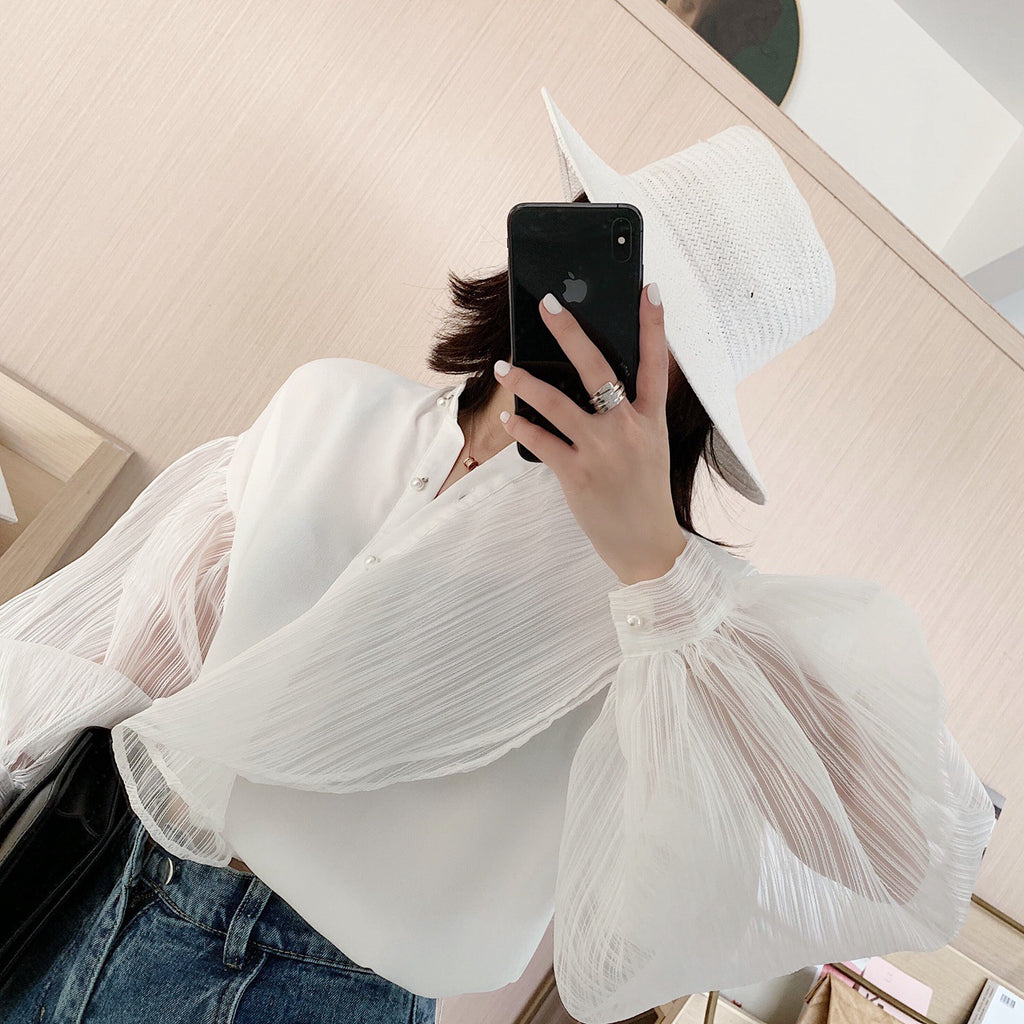 The Genevieve Pleated Blouse