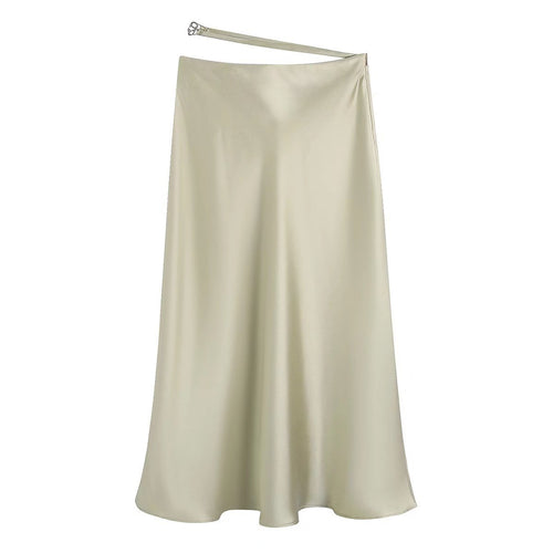 The Bianca Satin Midi Skirt
