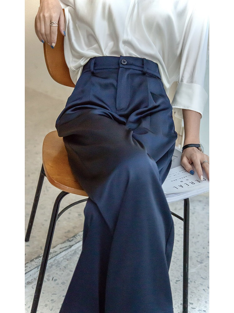 The Isabella Satin Wide-Leg Trousers