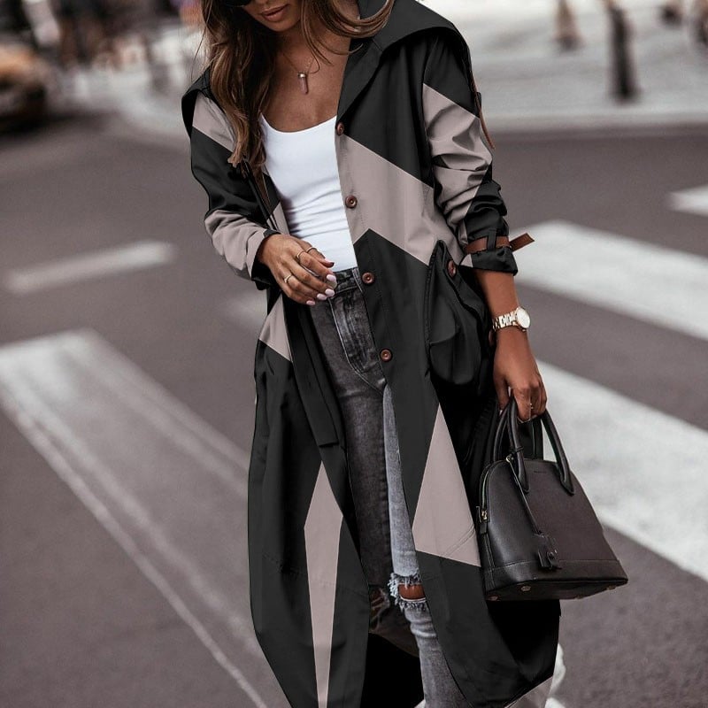 The Sienna Colorblock Trench Coat