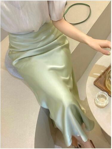 The Bianca Satin Midi Skirt