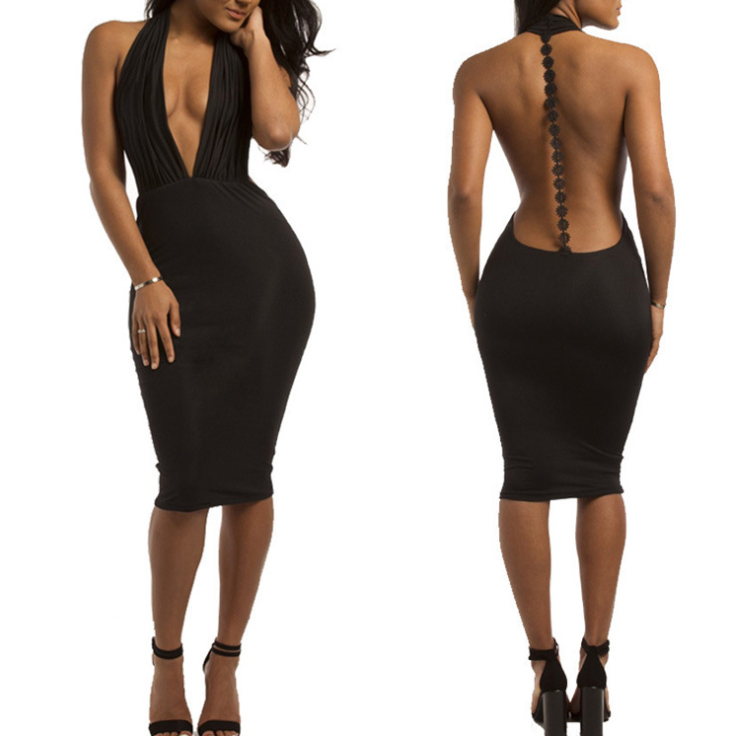 The Gabrielle Open-Back Midi Dress