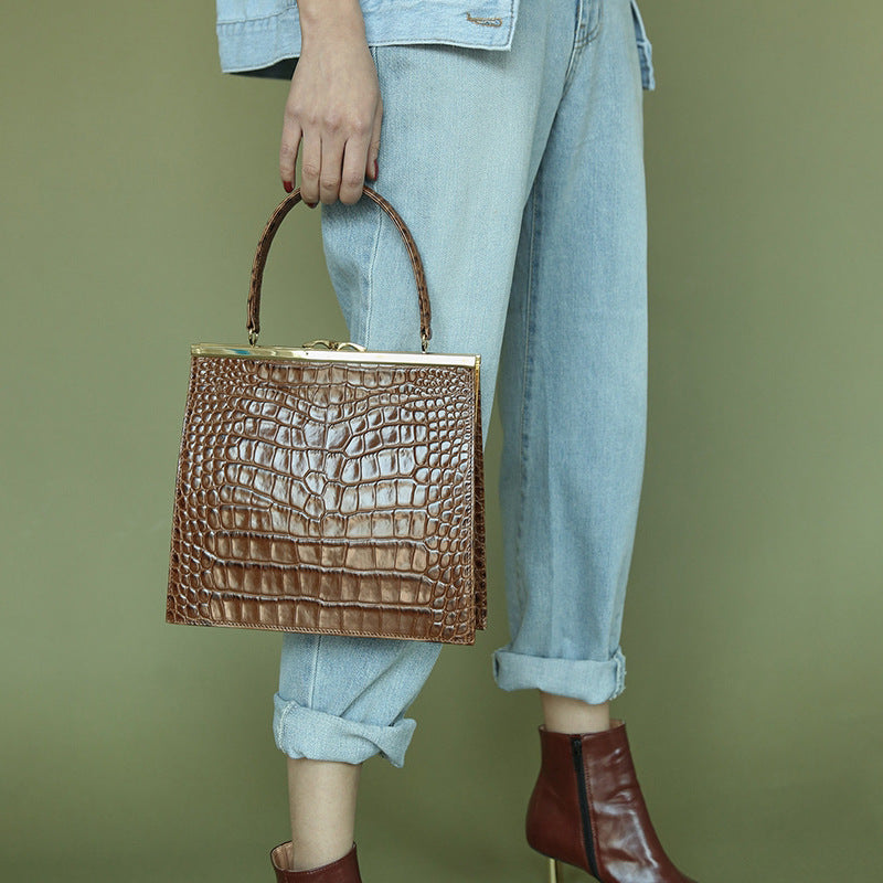 The Madison Croc Satchel