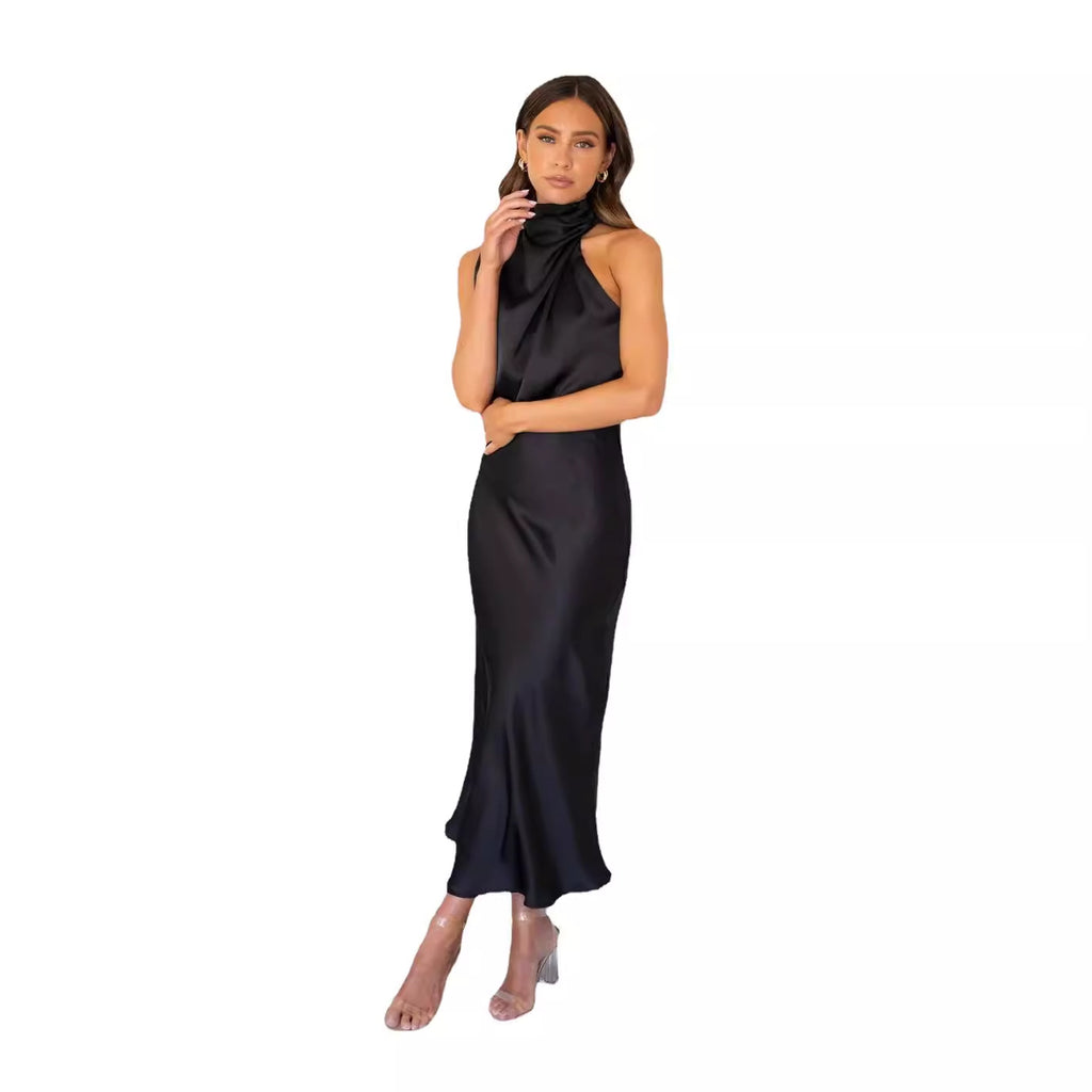 The Seraphina Satin Midi Dress